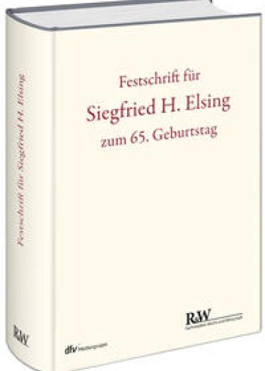 Buch Festschrift für Siegfried H. Elsing zum 65. Geburtstag